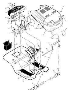 Part Location Diagram of 095326E541 Murray Deck, Seat
